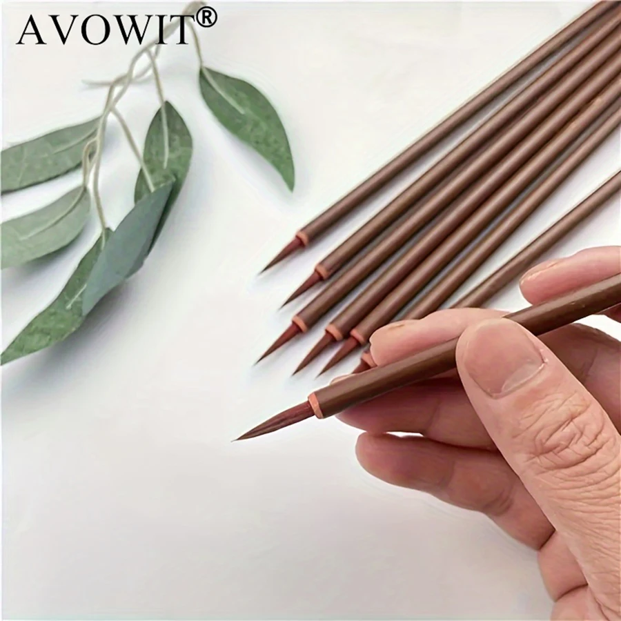 Bolígrafo de dibujo de detalles hecho a mano, pincel para cepillar, pincel de acuarela, bolígrafo de gancho ultrafino, pincel de acuarela, 5/10 Uds.