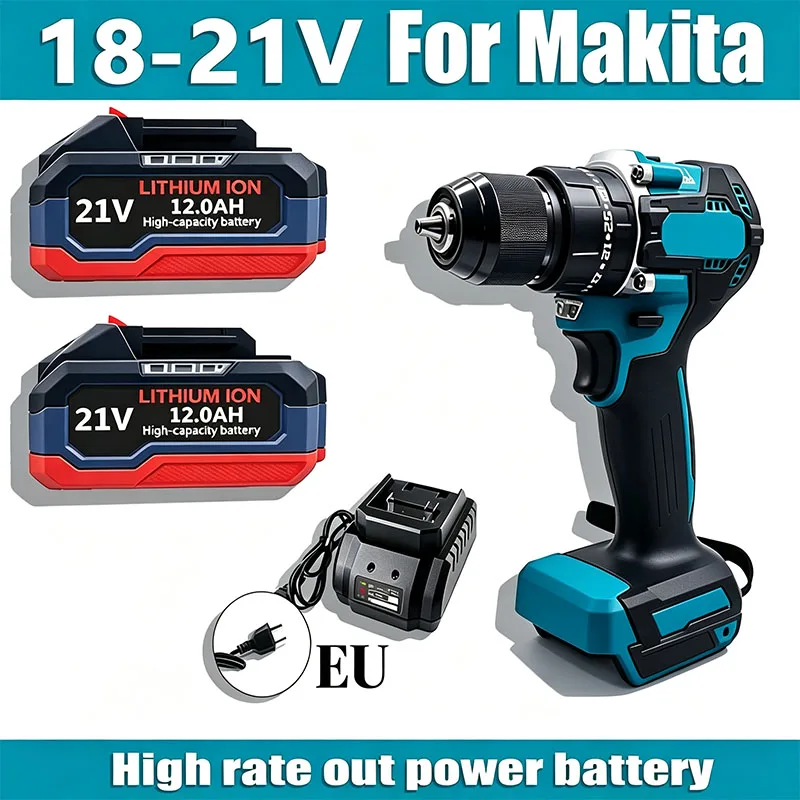 Bateria de Lítio para Ferramentas Makita 18V-21V 6.0ah 9.0ah 12.0ah com Carregamento Rápido e Certificação de Segurança para Ferramentas Elétricas