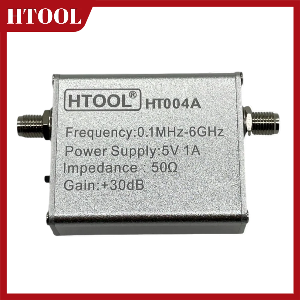 HT004A Battery 0.1MHz-6GHz Low Noise Amplifier 30dB High Gain LNA Amplifier for Shortwave,FM Radio,RF Power Preamplifier Module