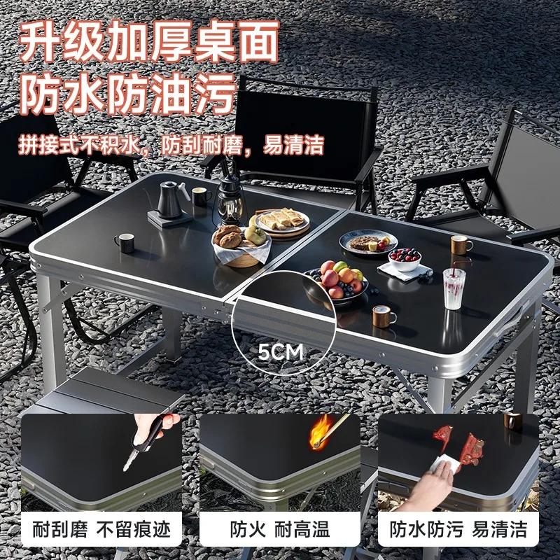 Lifting stall table rectangular portable outdoor folding y