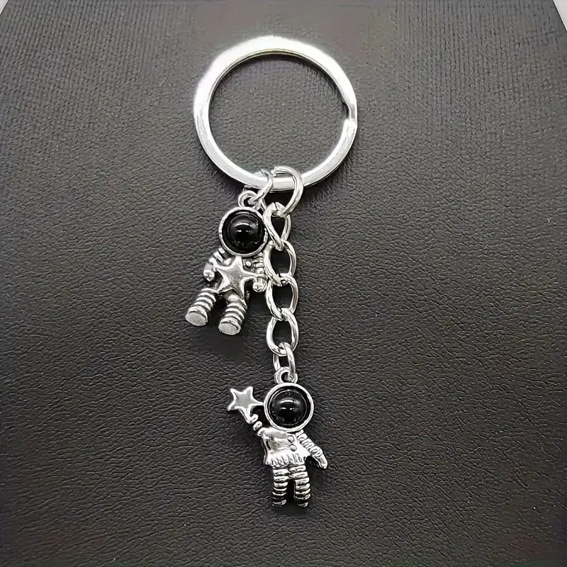 1szt Retro Space Travel Astronaut Key Ring For Men, Metal Astronaut Pendant Keychain, Biżuteria Akcesoria Do Plecaka