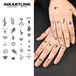 Henna Finger Temporary Tattoo,Lasts To 15 Days New Technology Magic Waterproof Semi Permanent Sticker.