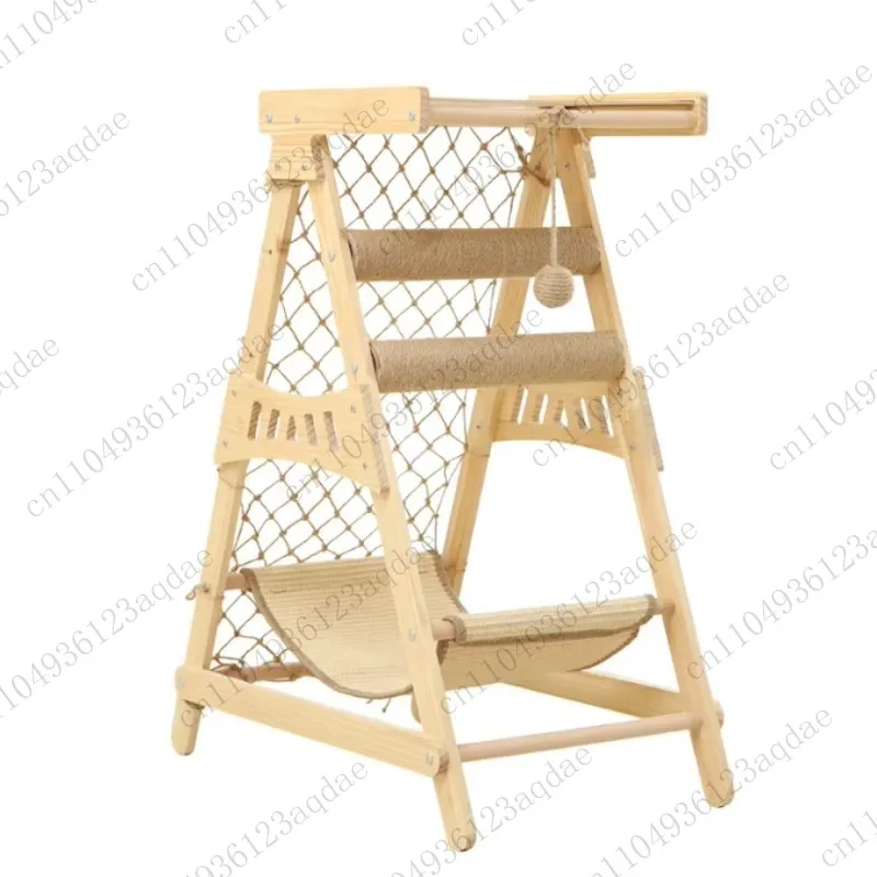 

Кошачье дерево, встроенное сизалевое гнездо и когтеточка, упакованная в картонной коробке.