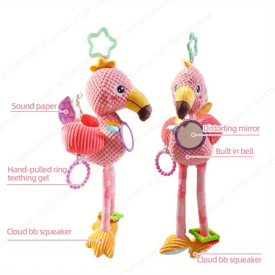 Good Quality Newborn Baby Rattles Plush Stroller Cartoon Animal Toys Baby Mobiles Hanging Bell Educational Baby Toys 0-24 Months