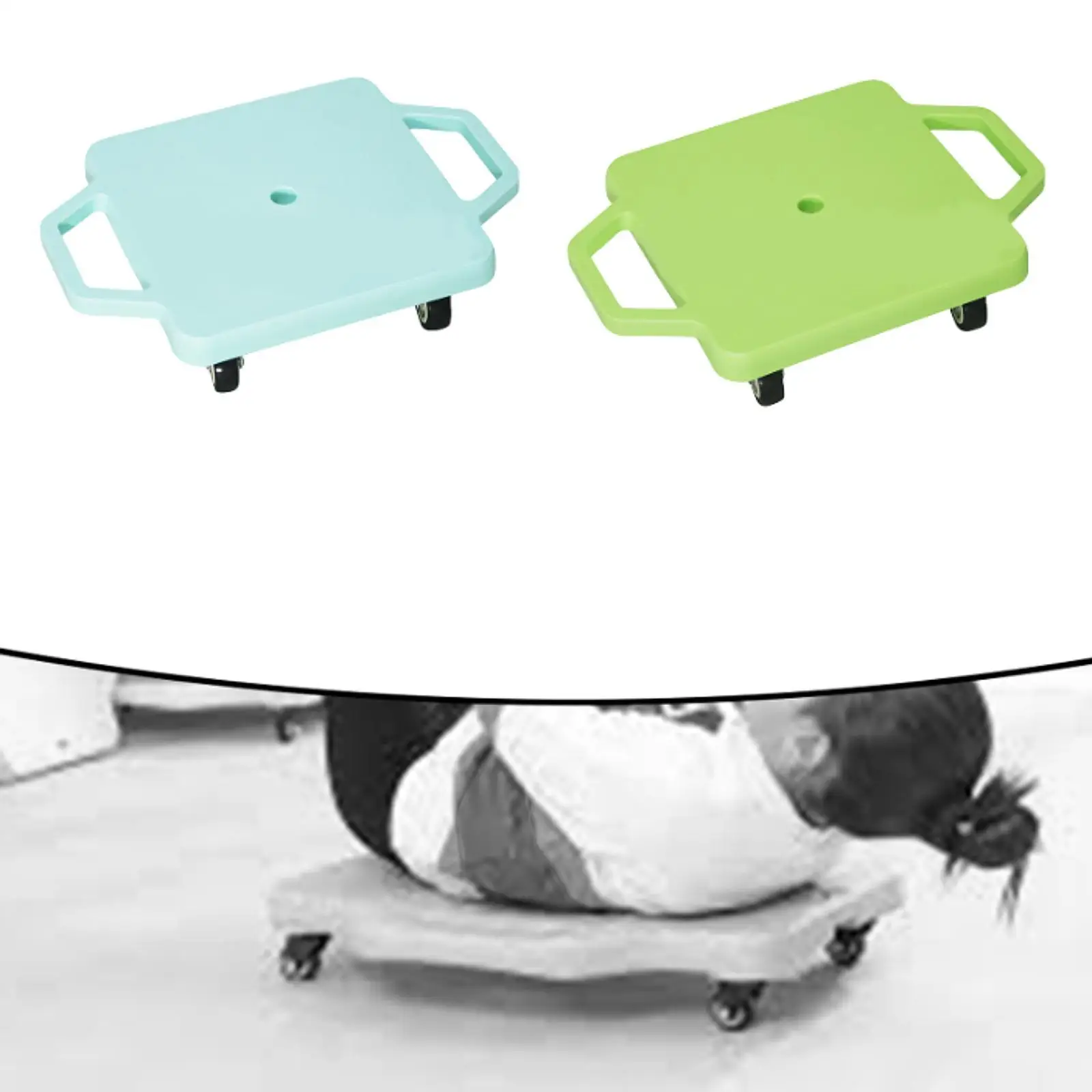 

Scooter Board with Handles Gross Motor Toy Square Training Equipment for Outdoor Activities Home Gym Children
