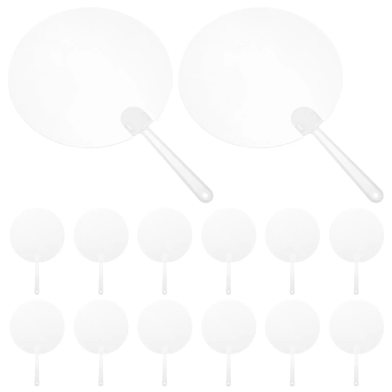 30Pcs Blank Graffiti Fans Durable PVC DIY Hand Fans Painting Craft Home Decor Gift Ideas DIY Hand Fan Decorative Graffiti Fan