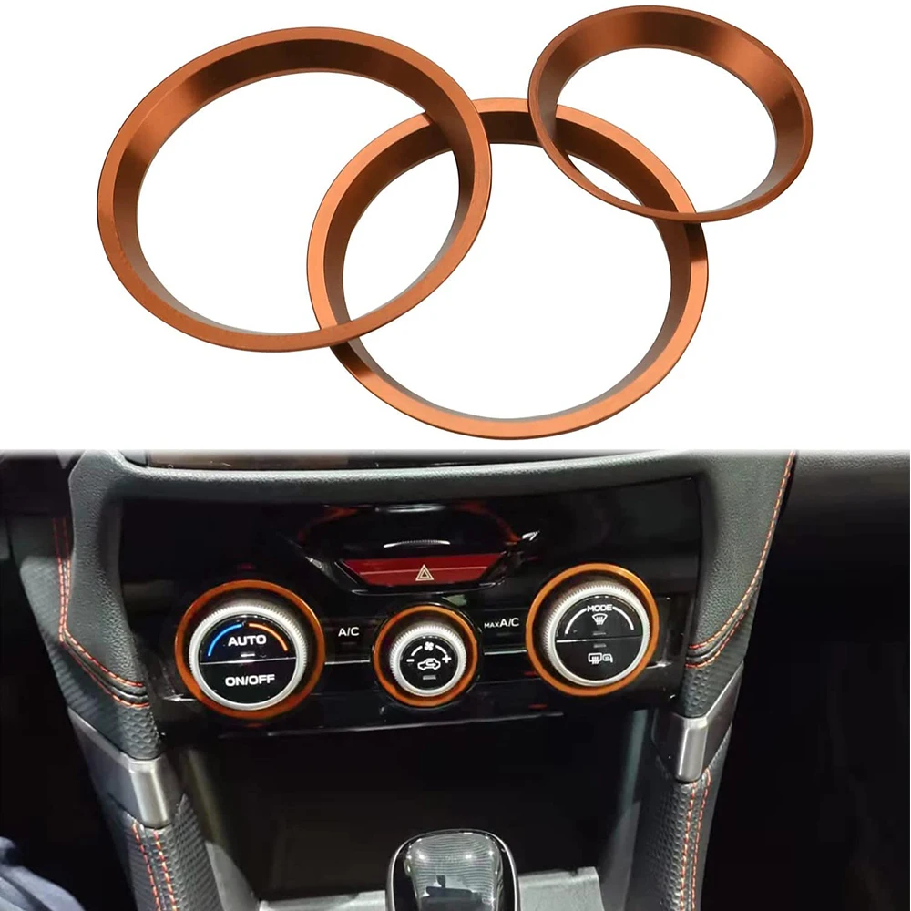 Car Air Conditioning Volume Switch Knob Decorative Ring for 2019-2024 Subaru Forester,Crosstrek 2018-2023, Impreza 2017-2023