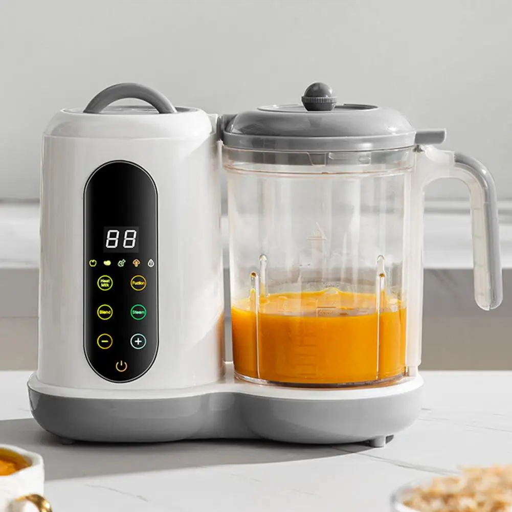 UK-Stecker All-in-One Baby-Dampfgarer & Mixer, Multifunktionaler Babynahrungszubereiter für Püree, Hausgemachter Baby-Obst- und Gemüsebereiter