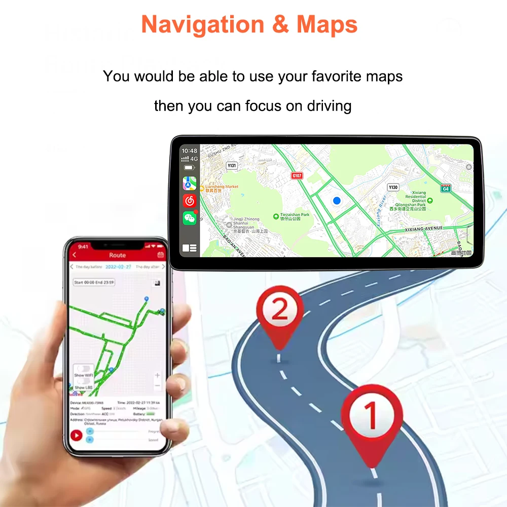 Car Multimedia system Bonroad 12,3 inches 2400*900 Android Auto thread Carplay Linux for Mercedes Benz C class W204 2011-2014 system NTG4.5