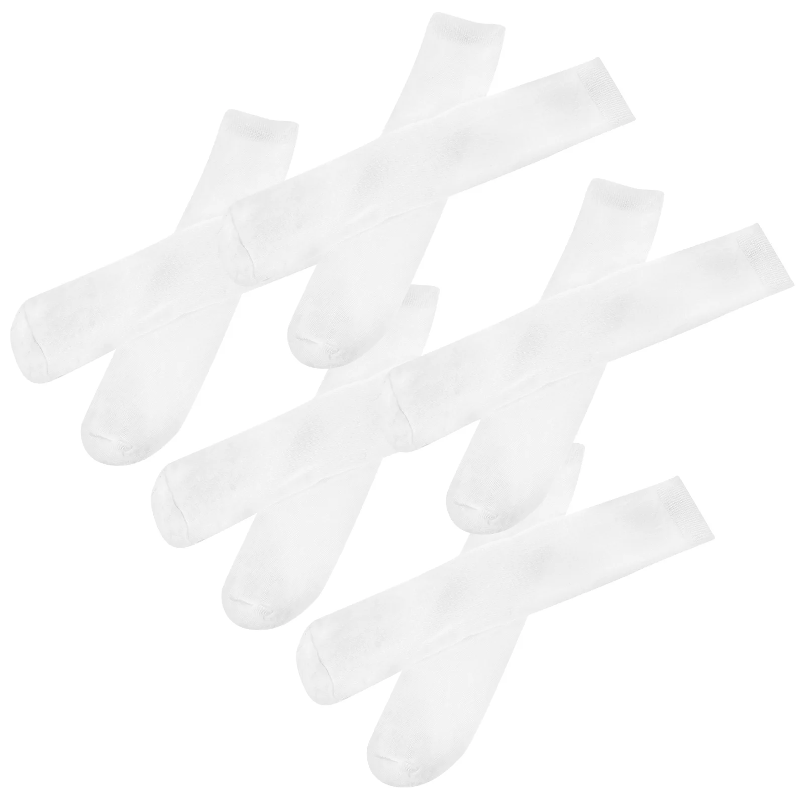 Chaussettes blanches à impression recto-verso, lot de 6 paires, blanches, blanches, blanches, blanches, blanches, à sublimation