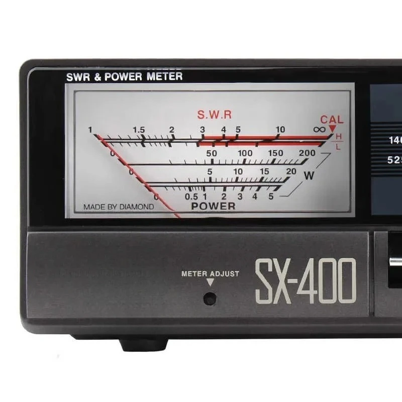 

2025.4 SX-400 Dual Band SWR UV Standing Wave Meter Power Measurement DC13.8V 140-525MHz for Radio Communication Equipment