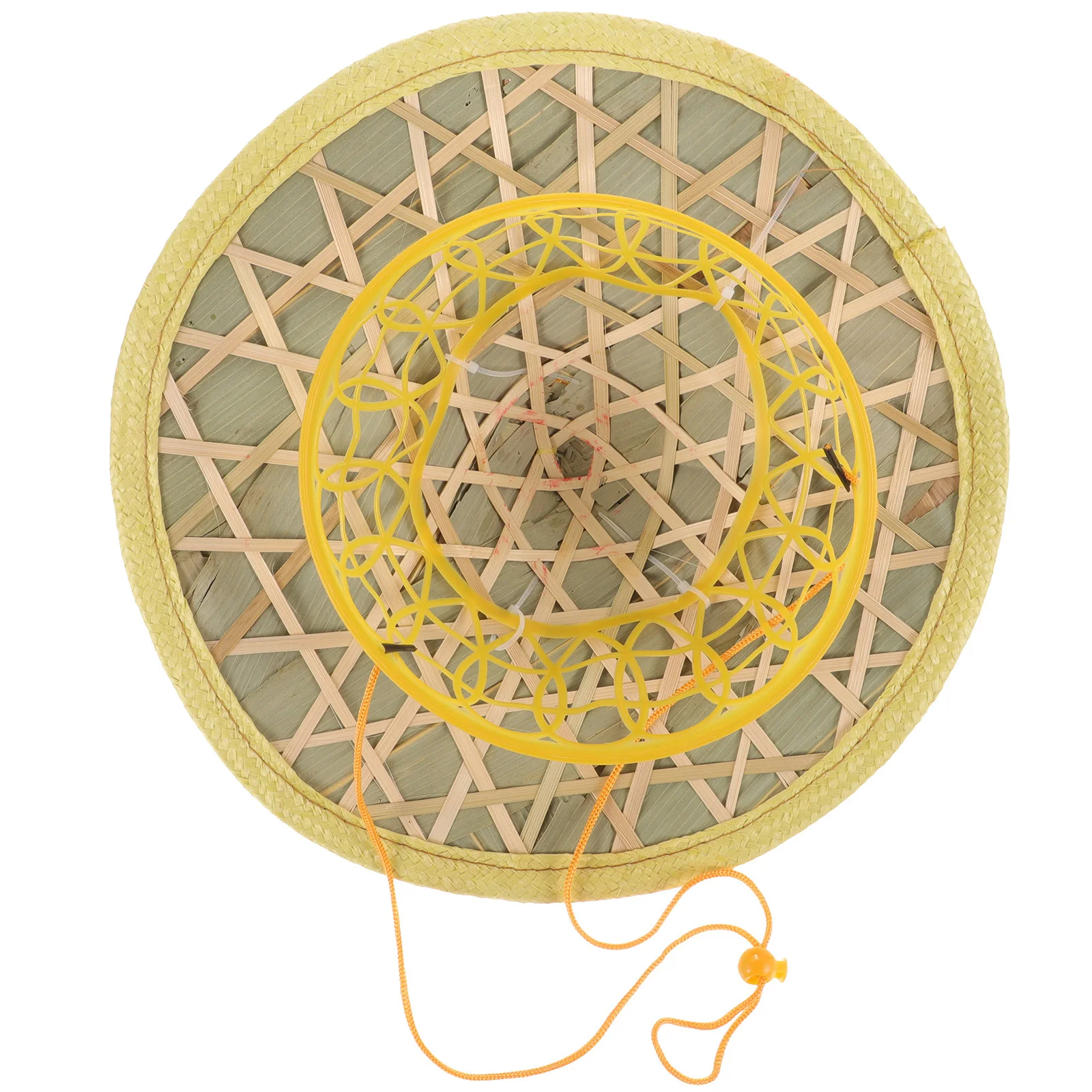 

Samurai Ninja Bamboo Hat Lightweight Breathable Comfortable One Size Adjustable Rope for Cosplay Performance Party