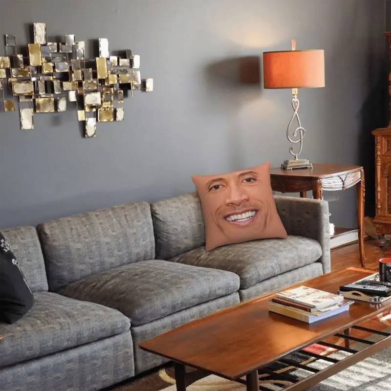 The Rock Dwayne Meme Pillow Case Sofa Modern Cushion Cover Square Pillowcase