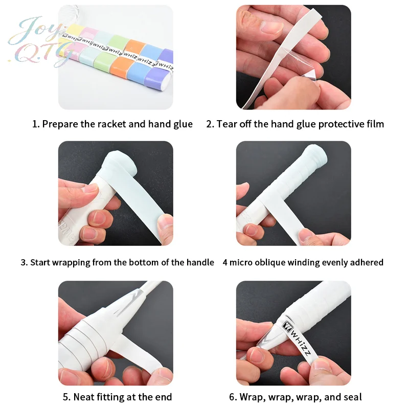 

Gradient Color Sweat-Absorbent Tennis Racket Overgrip Tapes Shockproof Anti-Slip Sweat Band For Badminton Pickleball Racket