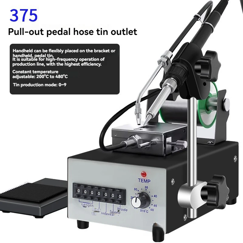 

395 Automatic Tin Discharge Soldering Station 75W High-Power Fast Heating Soldering Iron HD Screen Display Welding Tools