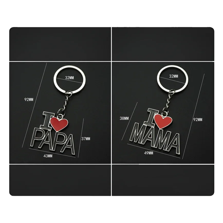 Family Love Cute Keychain Engraved The Smith Family for Parents Children Present Keyring Bag Charm Families Member Gift Keyrings