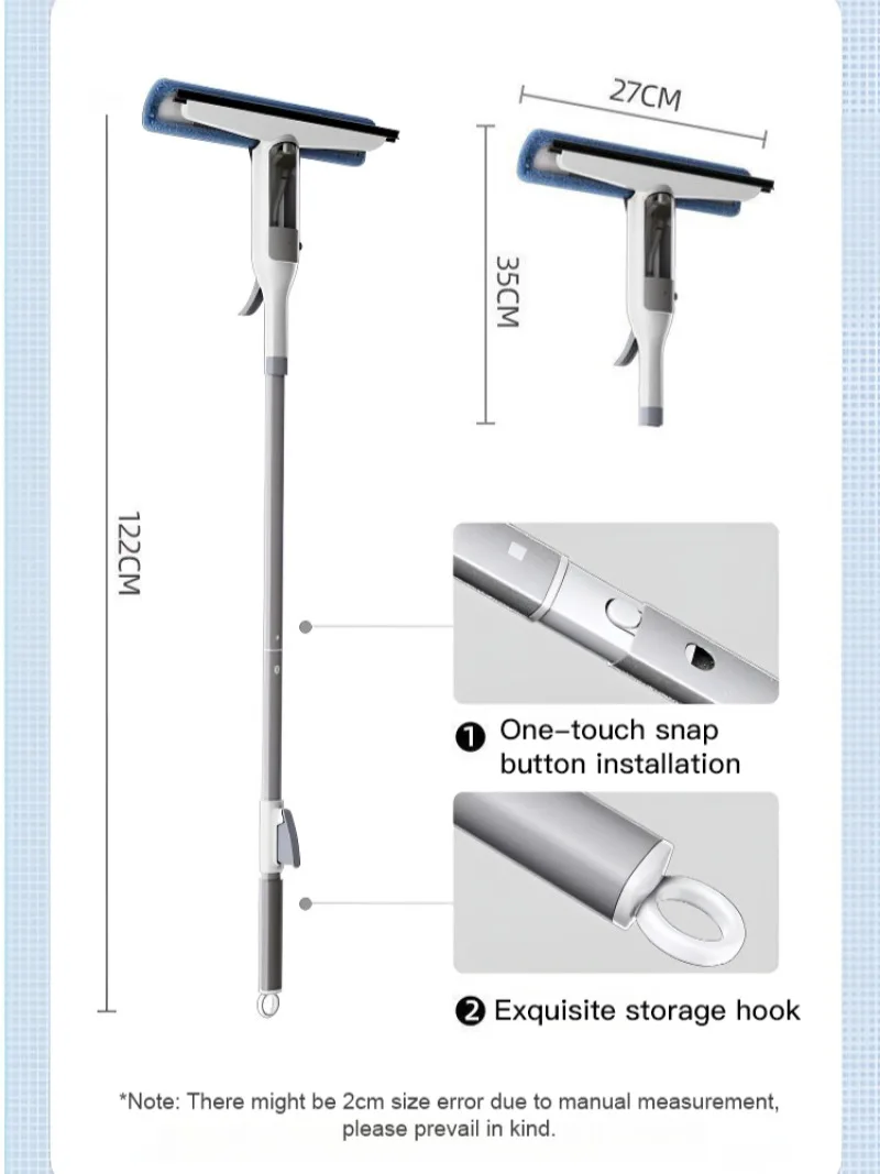 Cutting-Edge Glass Cleaner and Water Scraper Combo