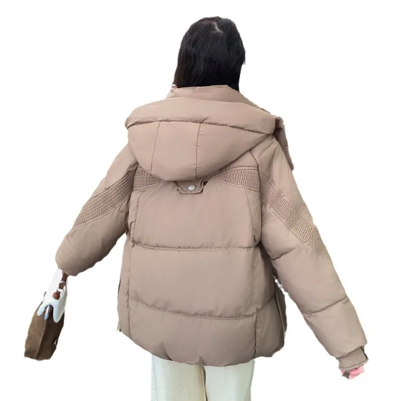 Doudoune Courte Rembourrée pour Femme, Parka de Grande Taille, Vêtement d'Hiver à la Mode, pour Fille Coréenne, 2024