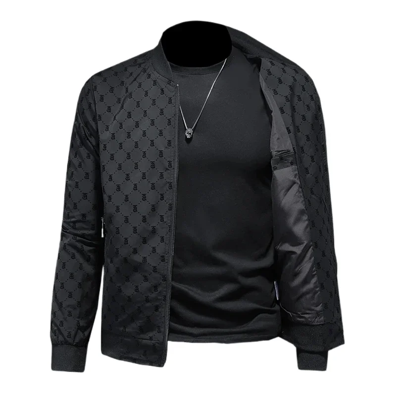 

New Brand Handsome Men's Slim Fit Thin Jacket, High-quality Baseball Uniform, Casual Personalized Jacket, Fashionable Zipper Top