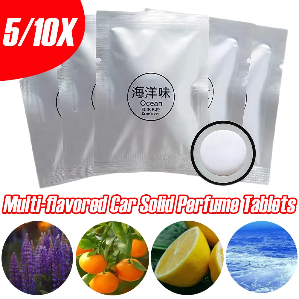 

Multi-flavored Car Solid Perfume Tablets Wholesale Hot-selling Cars Air Vent Perfume Refill Tablet Interior Accessories 5/10PCs