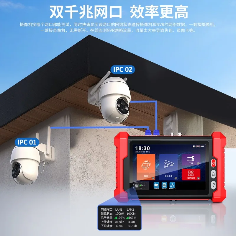 Multifunctional network tester, coaxial simulation high definition