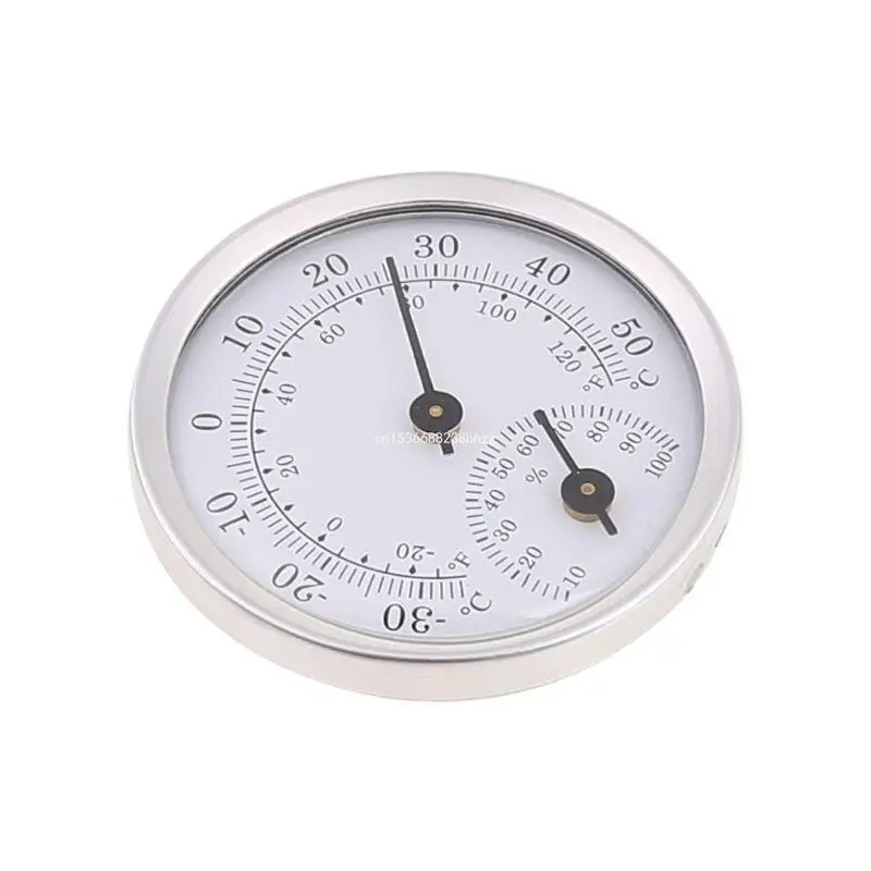 Indoor Outdoor Thermometer Hygrometer 2 in 1 Temperature Humidity Gauge Analog Hygrometer No Battery Required -30~50℃ Dropship