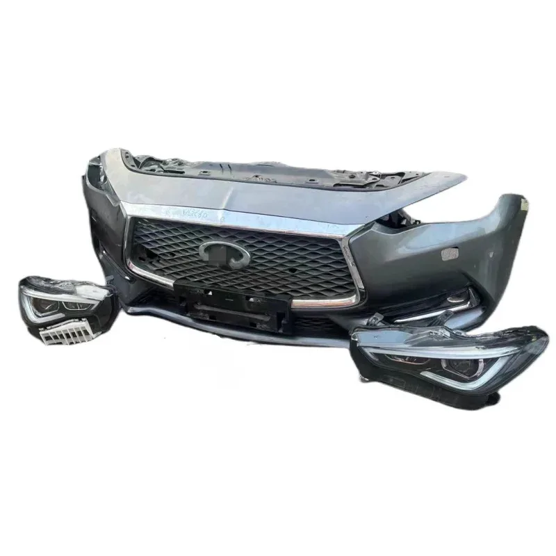 

Used Car Bumper Assembly for Infiniti QX50 QX60 QX70 QX80 Including Radiator Headlights Grille Fender Hood Radar Sensor Plastic