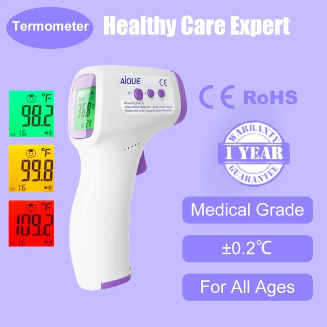 AiQUE Baby Cyfrowy termometr na czoło na podczerwień Bezdotykowy kliniczny elektroniczny medyczny miernik temperatury dla dorosłych
