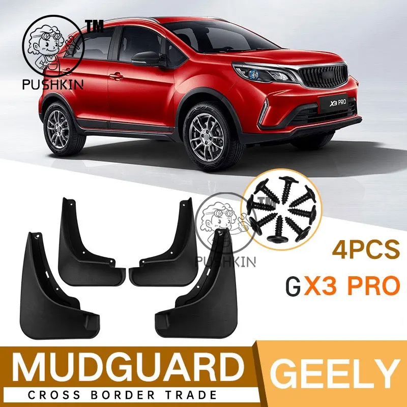 

For Geely GX3 Pro 2023 2024 2025 NEW Mud Flaps Splash Guards Mudguards Front Rear Parts Fender Car Accessories