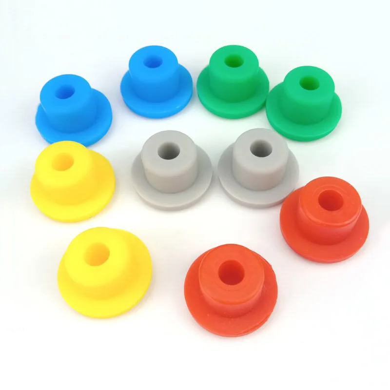 5 Kleuren Silicone Rubber Gat Caps 13-48.5Mm T-Type Plug Cover Snap-On Pakking Blanking end Cap Seal Stopper Waterdicht Dust Seal
