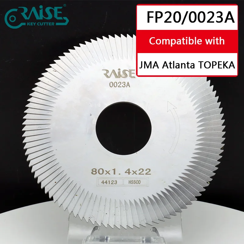 

Фреза RAISE Cutter 0023CC 80x1.4x22мм, совместимая с станками для нарезки ключей JMA FP20, JMA Atlanta, TOPEKA, WENXING 100H, WENXING 100G