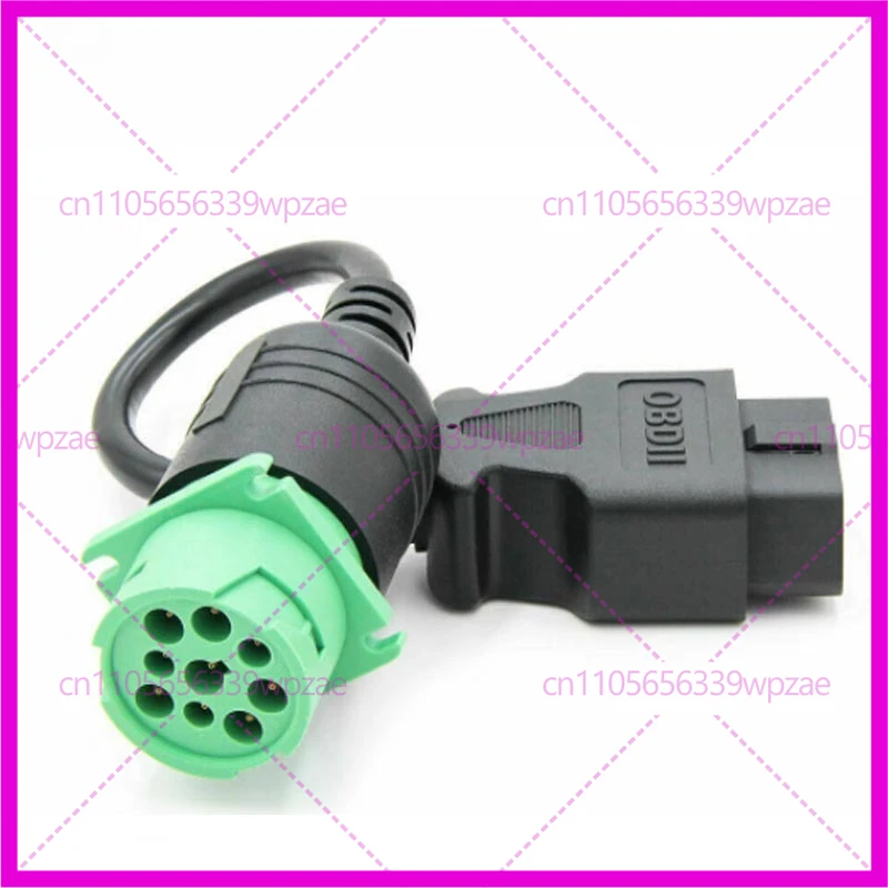 

Диагностический кабель OBD для тяжелых грузовиков OBD2, 16-контактный разъем «папа» и 9-контактный кабель двигателя Cummins