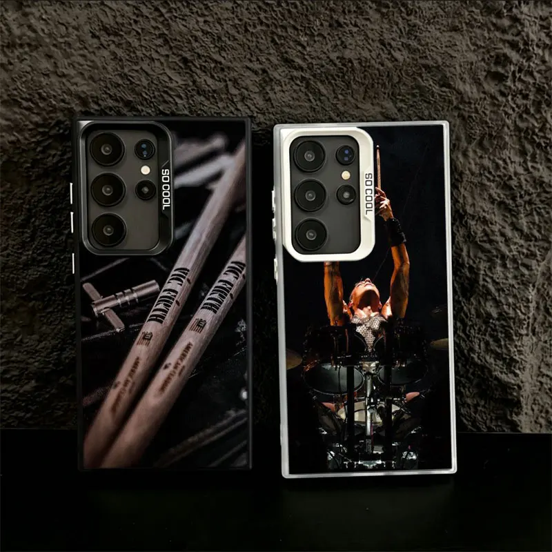Drum Drummer Music Dj Phone Case for Samsung S26 Ultra S25 Edge S24 FE S23 FE S22 Plus Galaxy S21 S20 Cover Back Anti-fall Patte