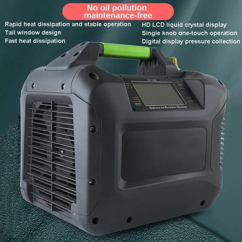 

Gold Seller Refrigerant Recovery Machine Portable Car Air Conditioning Maintenance Compressor with 1HP DC Brushless
