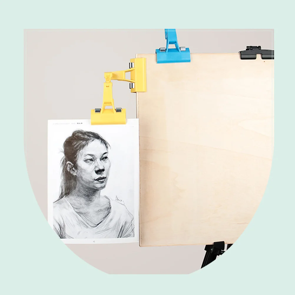 

1Pcs Plastic Picture Clip for Sketch Board Adjustable Rotating Base Photo Clip Art Drawing Accessory Office School Supplies