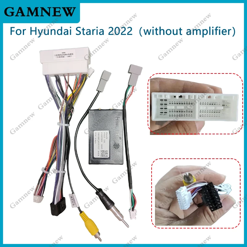 

Car 16pin Wiring Harness Adapter Canbus Box Decoder Sonata Android Radio Power Cable For Hyundai Staria 2022