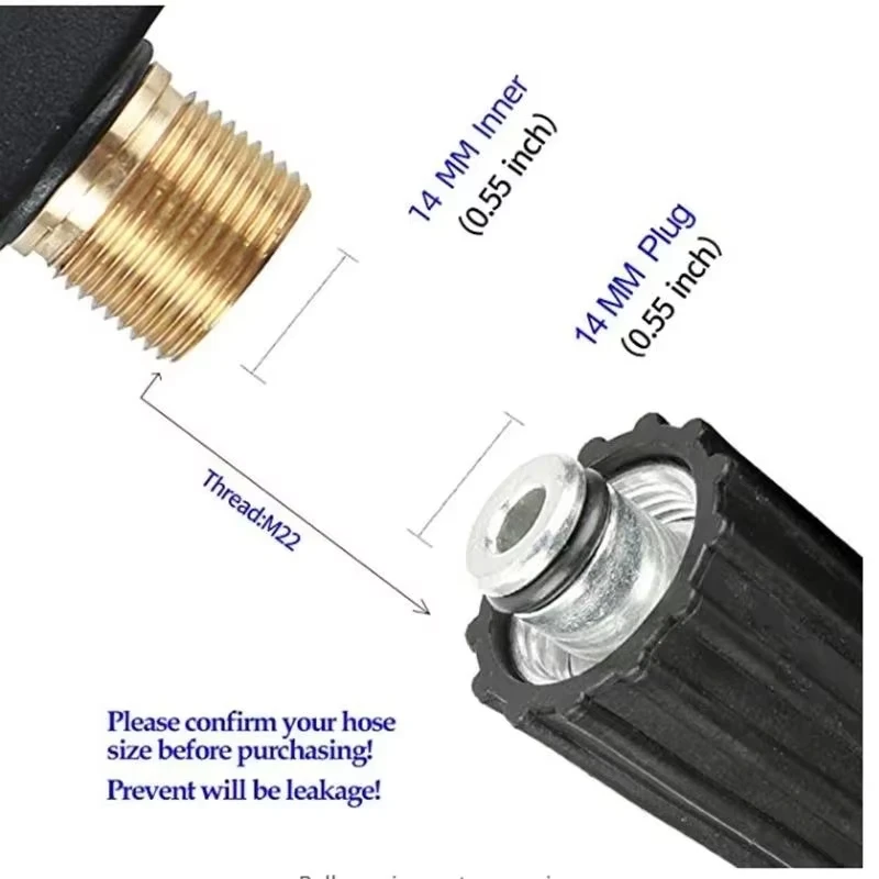 High Pressure Metal Spool M22-14 Multi-functional Home Car Wash Machine Cleaning Water Gun 2175psi For Jet Cleaner ﻿
