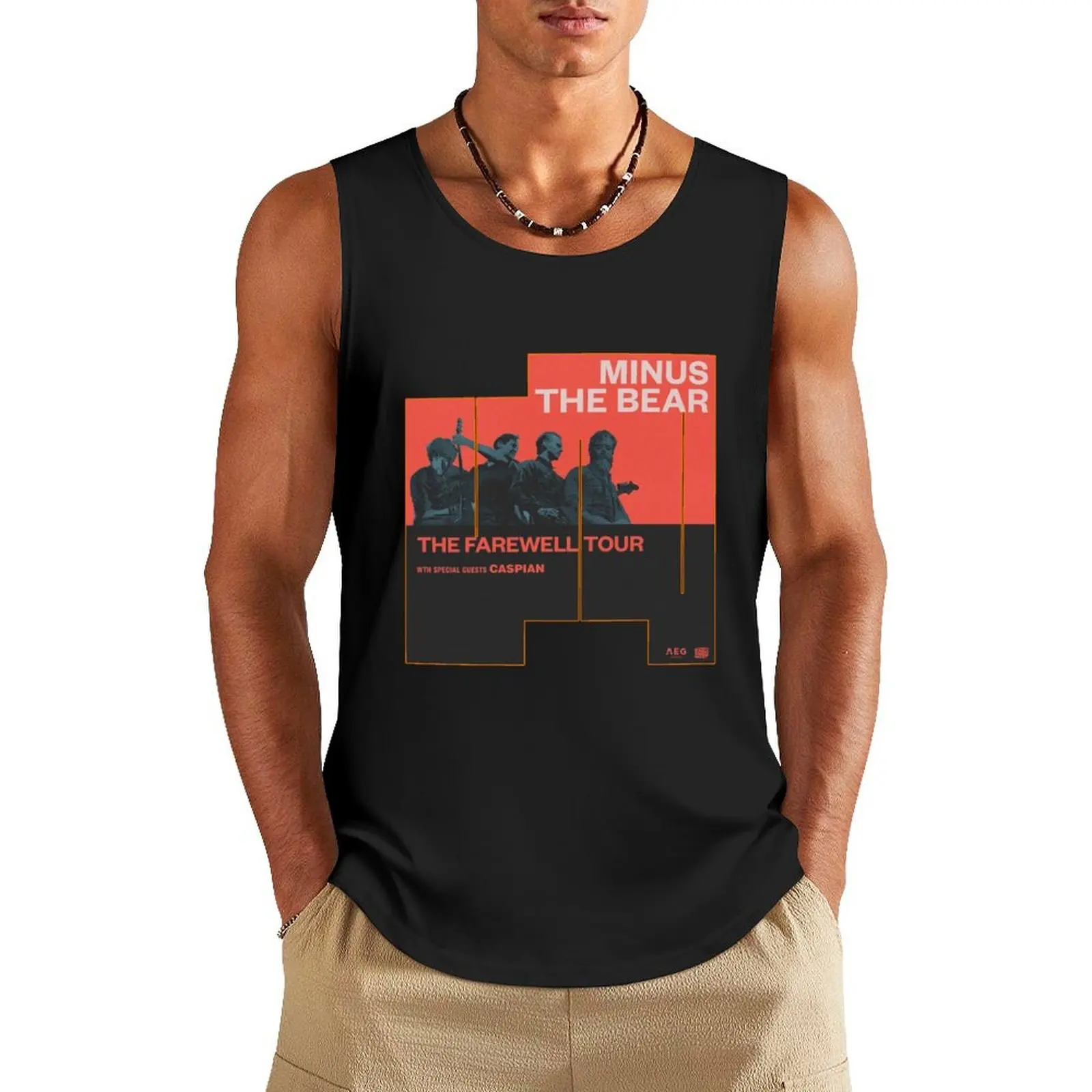 MINUS THE BEAR WITH CASPIAN TOUR 2018 CONCERT Tank Top Gym man singlet for men Men's tops