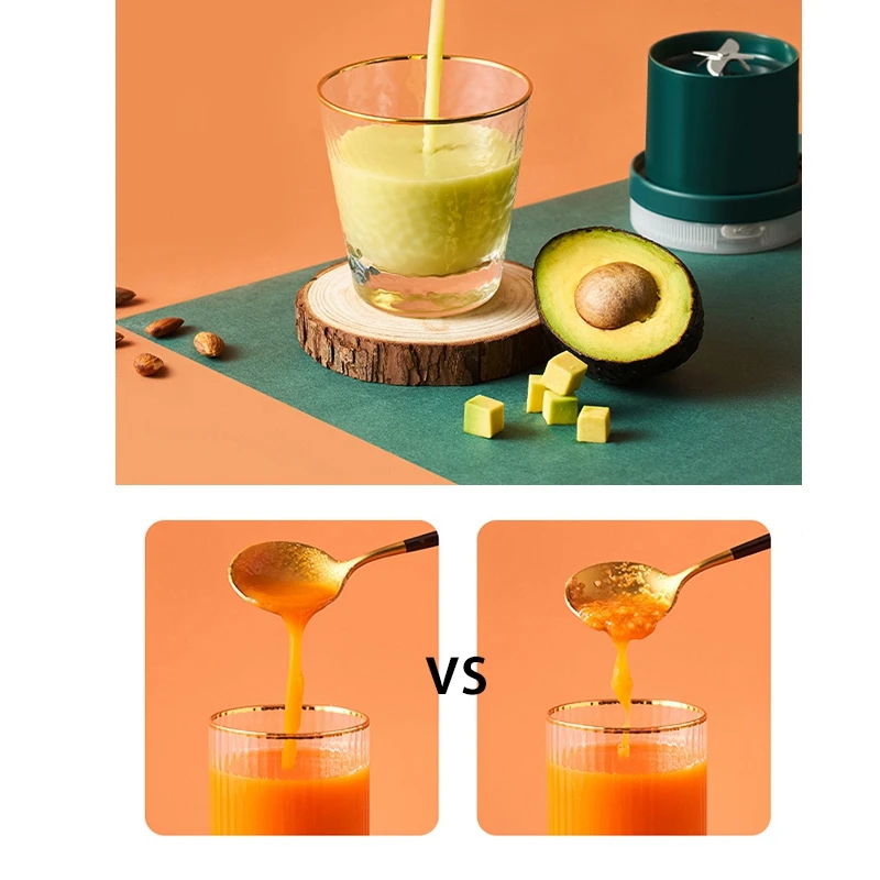 Juicer Portable Blender USB Electric Mixer Cup Machine Smoothie Juice Extractor Machine Blender Food Processor,Green