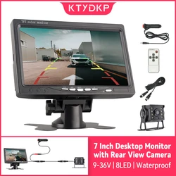 KTYDKP Car Rear View Camera with Monitor 12-24V Reversing Camera with 7