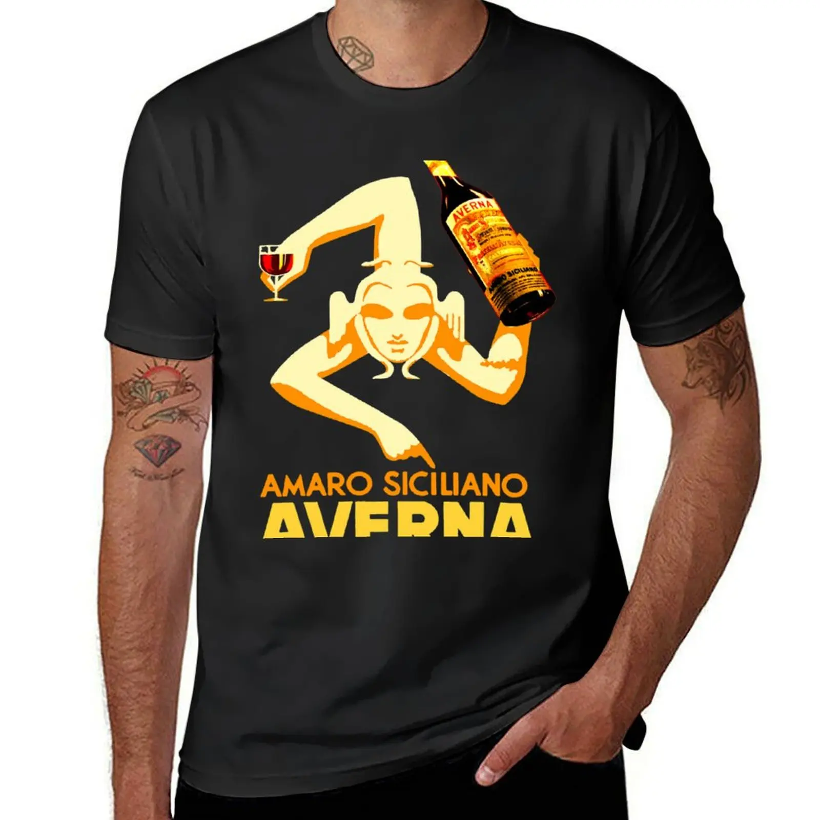 Amaro Siciliano Averna T-Shirt sublime kawaii clothes plain white t shirts men