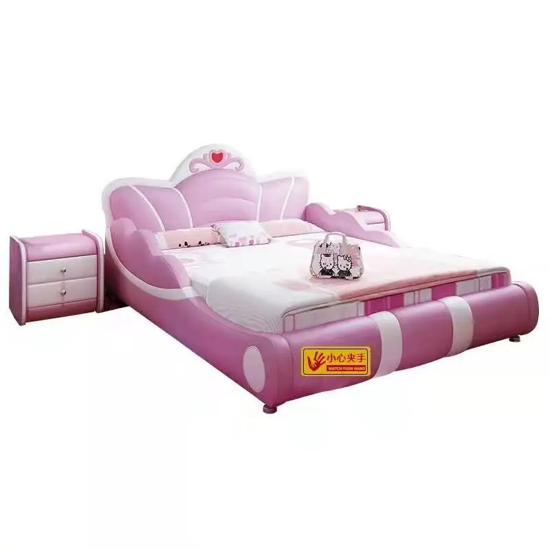 Princess Fantasy Children\'s Princess Girl Girl Girl Soft Circumcision Simple Modern Single Bed