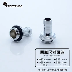 FREEZEMOD PC Wasser Kühlung Schlauch Armaturen Für Dünne Rohr ID Adapter Rohr stecker Metall hand twist pagode weichen schlauch fitting