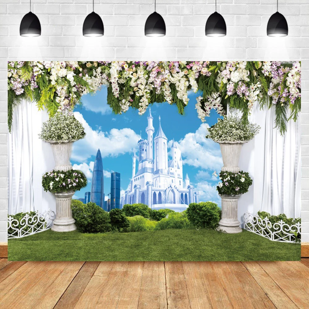 Wedding Ceremony Backgrounds For Photography Flowers Tassel Stage Romantic Love Bride Party Family Portrait Photocall Backdrops