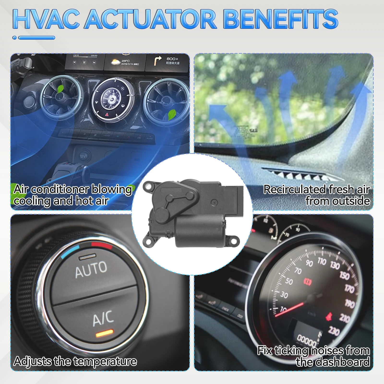 

5Q0907511K V10771088 2Q0907511G Привод двери смеси обогревателя HVAC для VW Crafter Golf Tiguan Seat Ateca Audi A2 A3 TT 2012-2024