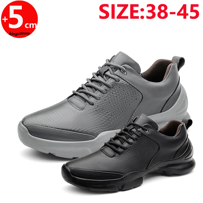 

Booster Shoes Кроссовки-лифты Lift Кожаные мужские кроссовки Повседневные большие размеры 38-45