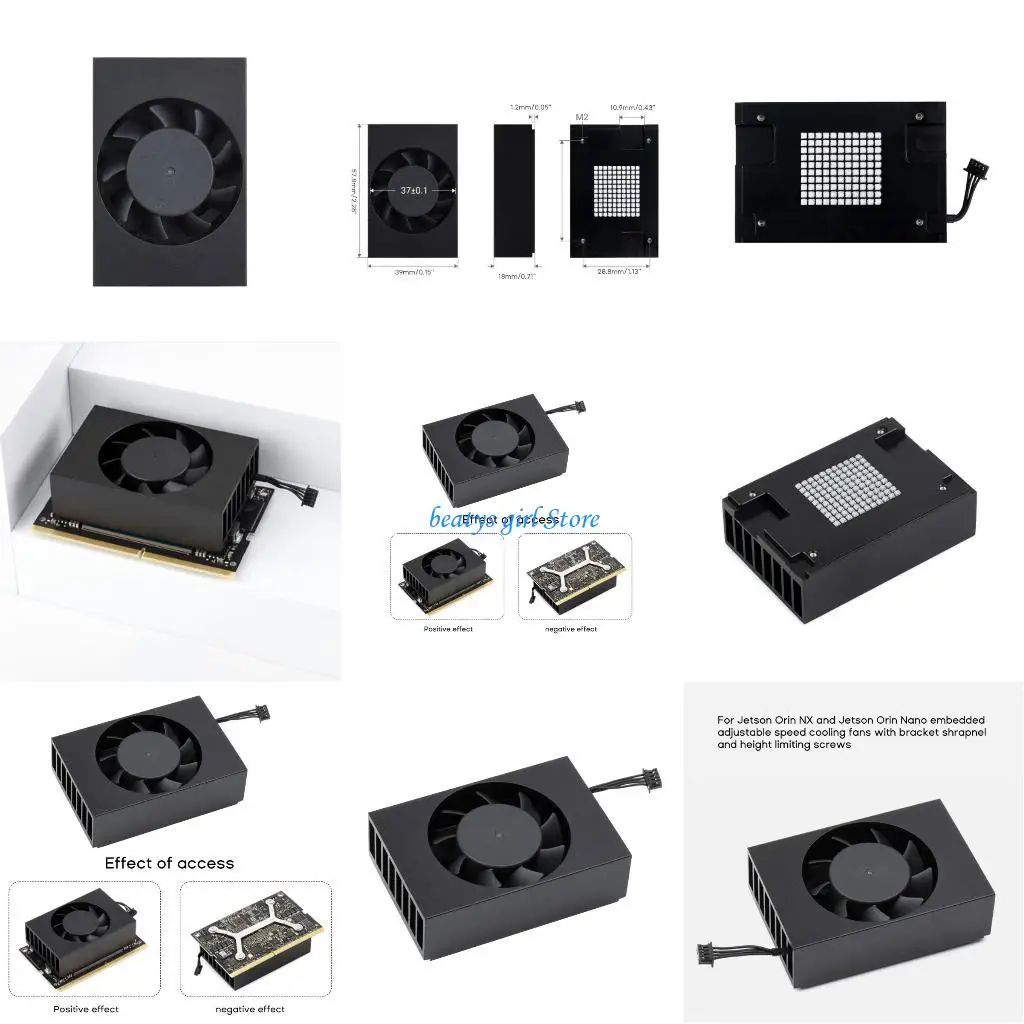 

C7AB Встроенный охлаждающий вентилятор для рассеивающего вентилятора Orin-Nano NX с винтами, ограниченными по высоте