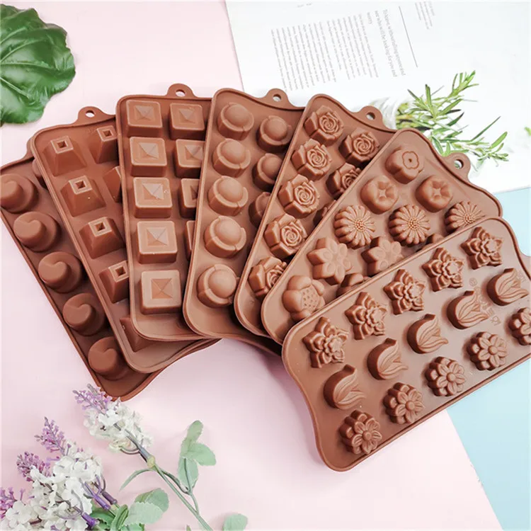 Best-selling chocolate silicone mold Food grade DIY silicone flower mold Cake baking design Donut candy mold Decorative kitchen