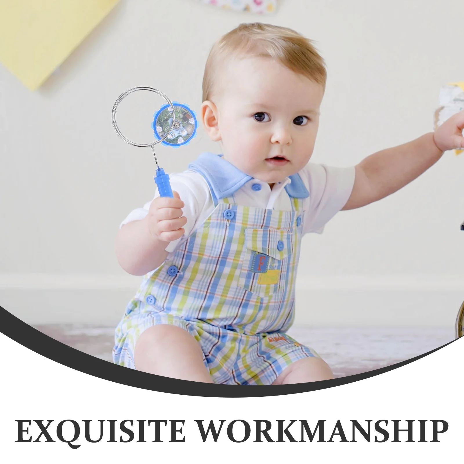 8 pçs iluminar azul giroscópio portátil girando topos crianças aniversário goodie saco enchimentos festa favor carnaval prêmios criança girando brinquedo