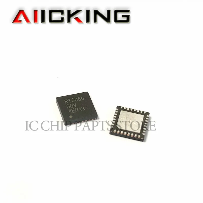 RT5080GQV 2 قطعة/السلع ، VDFN-8 LDO منظم Pos 0.8 فولت إلى 4.5 فولت 1A 8 دبوس VDFN EP ، الأصلي جديد IC رقاقة ، في المخزون